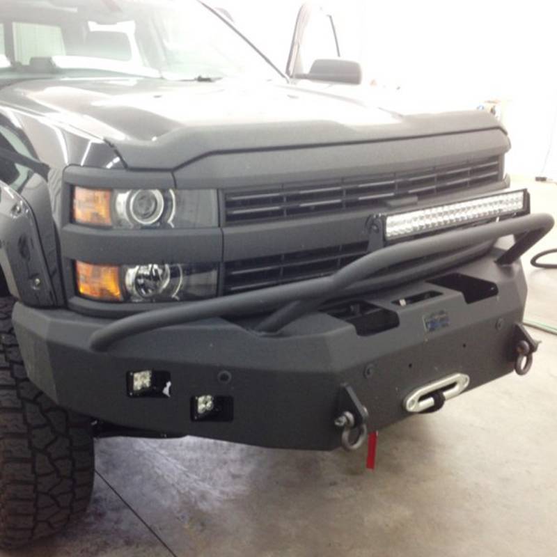 Hammerhead Bumpers - Hammerhead 600-56-0278 Winch Front Bumper with Pre-Runner Guard and Sensor Holes for Chevy Silverado 2500/3500 2015-2019