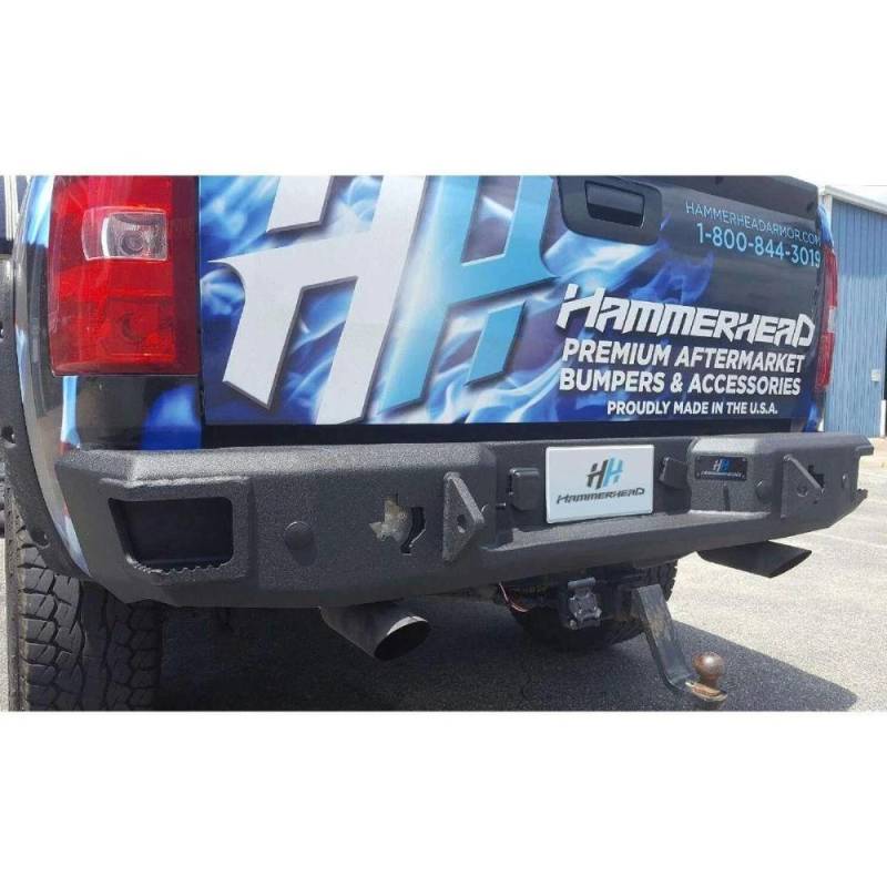 Hammerhead Bumpers - Hammerhead 600-56-0492 Rear Bumper with Sensor Holes and Round Reverse Light for Chevy Silverado 1500 2007-2013