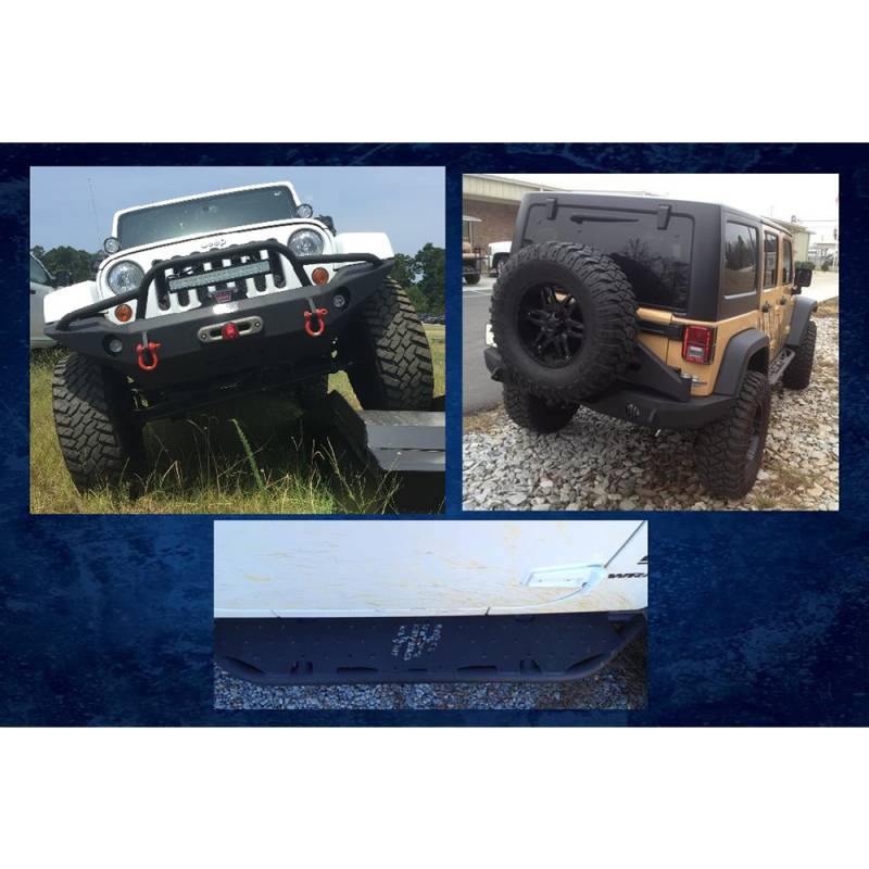 Hammerhead Bumpers - Hammerhead 600-56-0405 Full Width Cab Length 2-Door Running Board for Jeep Wrangler JK 2007-2017