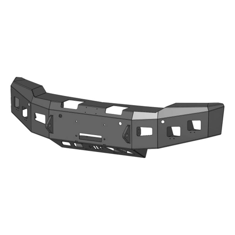 Hammerhead Bumpers - Hammerhead 600-56-0893 Winch Front Bumper with Square Light Holes for Chevy Silverado 1500 2019-2020