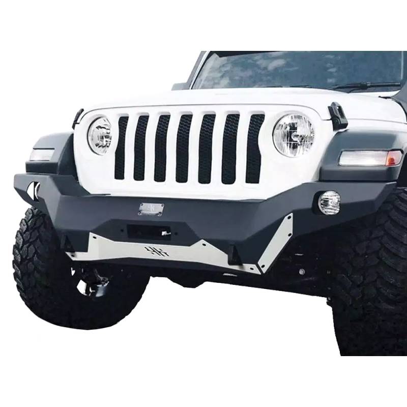 Hammerhead Bumpers - Hammerhead 600-56-0788 Ravager Full Width Winch Front Bumper with Round Light Holes for Jeep Wrangler JL 2018-2020