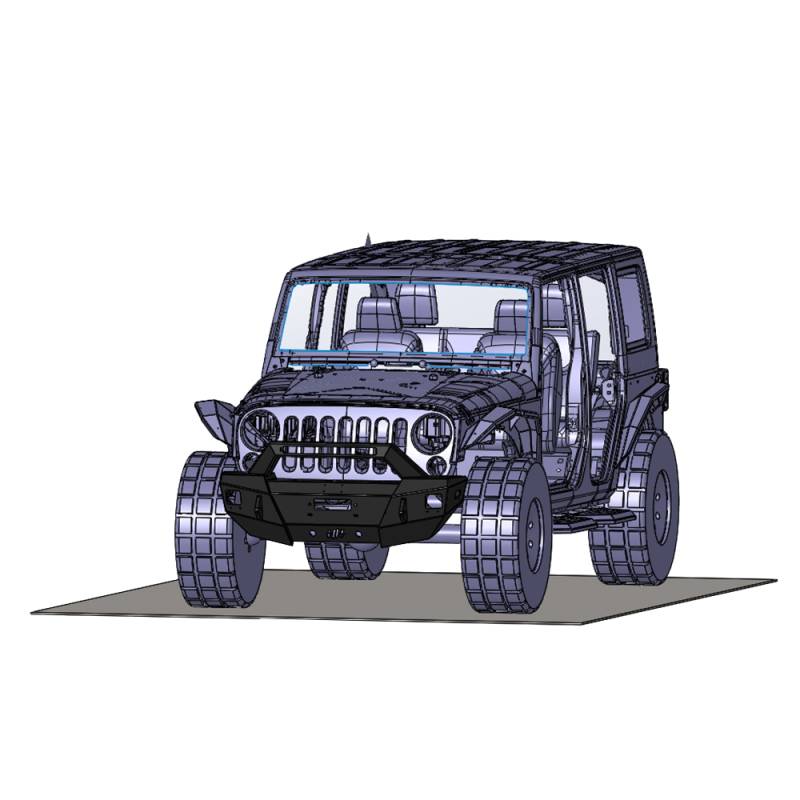 Hammerhead Bumpers - Hammerhead 600-56-0632 X-Series Stubby Cab Length 4-Door Running Board Kit for Jeep Wrangler JK 2007-2017