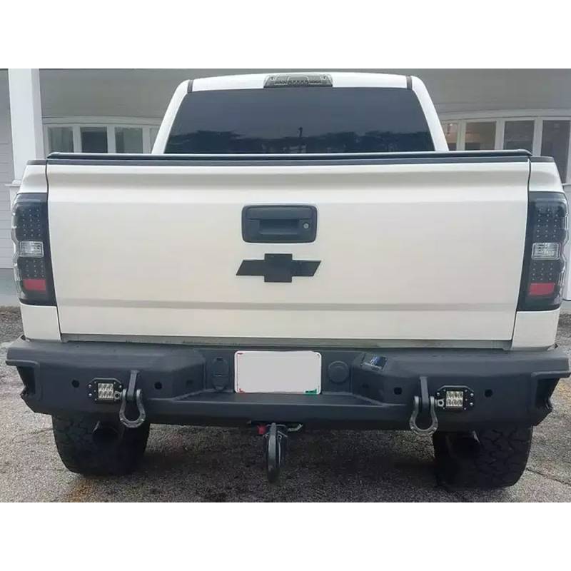 Hammerhead Bumpers - Hammerhead 600-56-0686 Flush Mount Side Step Rear Bumper for Chevy Silverado/GMC Sierra 1500 1988-1998