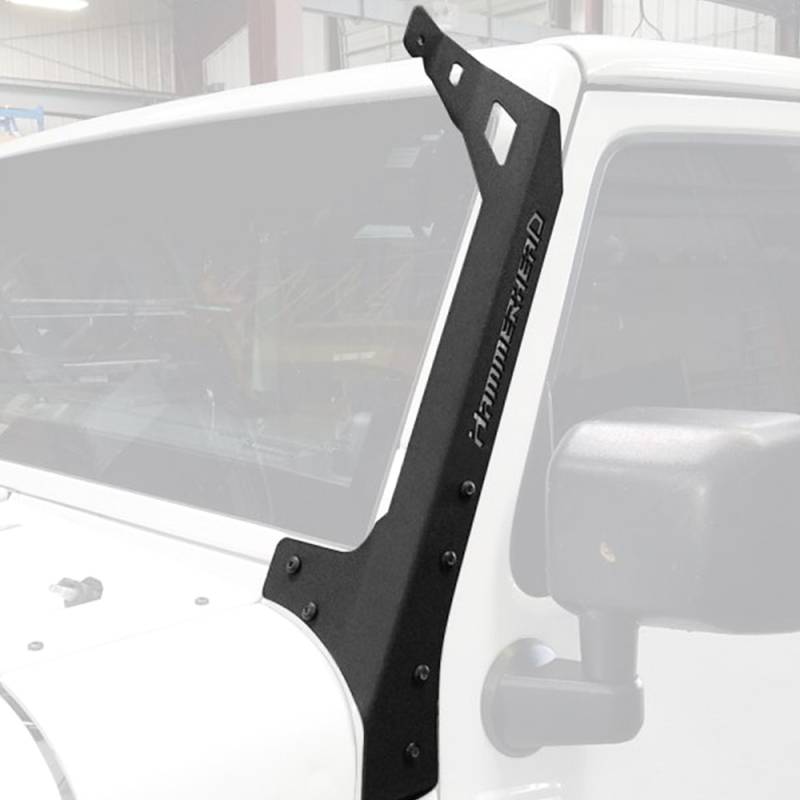 Hammerhead Bumpers - Hammerhead 600-56-0459 51.5" A Pillar Light Bar Mount for Jeep Wrangler JK 2007-2017
