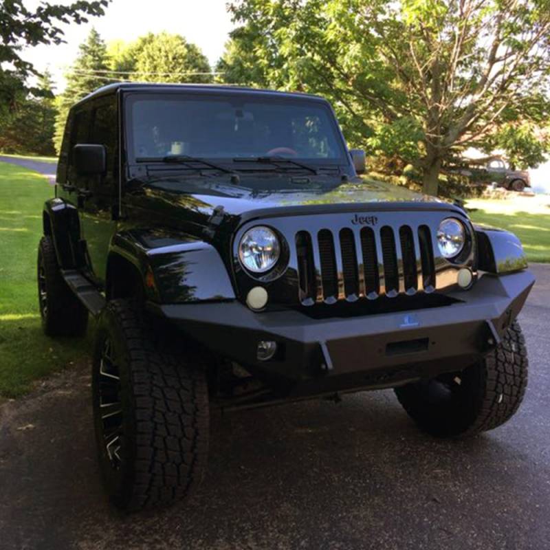 Hammerhead Bumpers - Hammerhead 600-56-0652 Full Width Winch Front Bumper for Jeep Wrangler JK 2007-2017