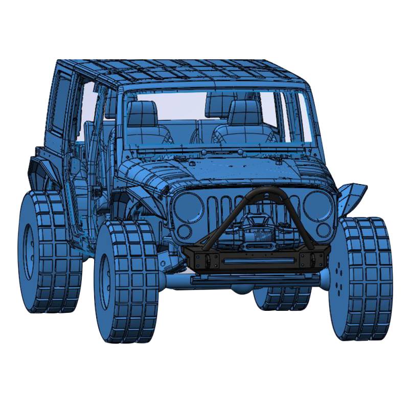 Hammerhead Bumpers - Hammerhead 600-56-0700 Minimalist Stinger Front Bumper for Jeep Wrangler JK 2007-2017