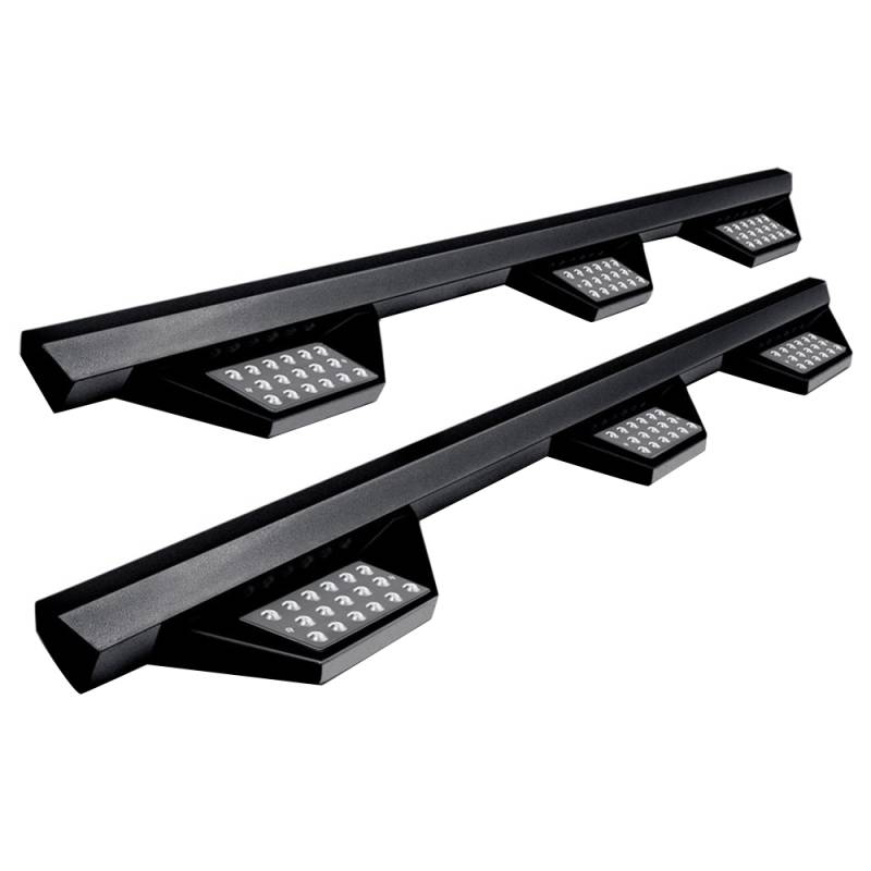 Iron Cross - Iron Cross 528-99119 8' Bed Wheel to Wheel HD Side Step for Chevy Silverado/GMC Sierra 2500/3500 Crew Cab 2001-2018 - Black Powder Coat