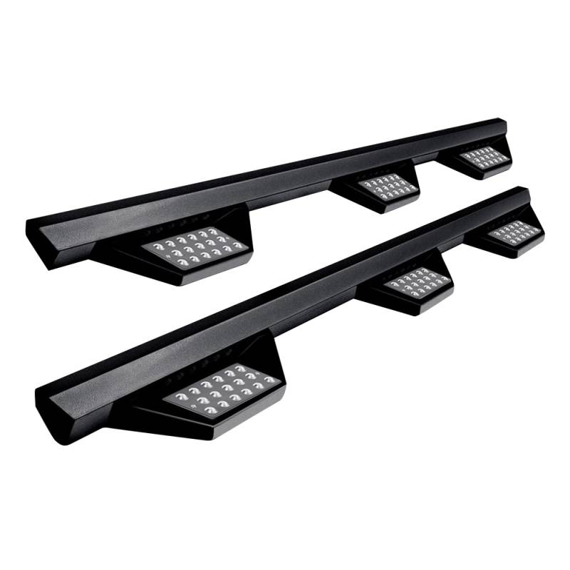 Iron Cross - Iron Cross 612-99112 8' Bed Wheel to Wheel HD Side Step for Dodge Ram 1500 Quad Cab 2002-2008 - Black Powder Coat