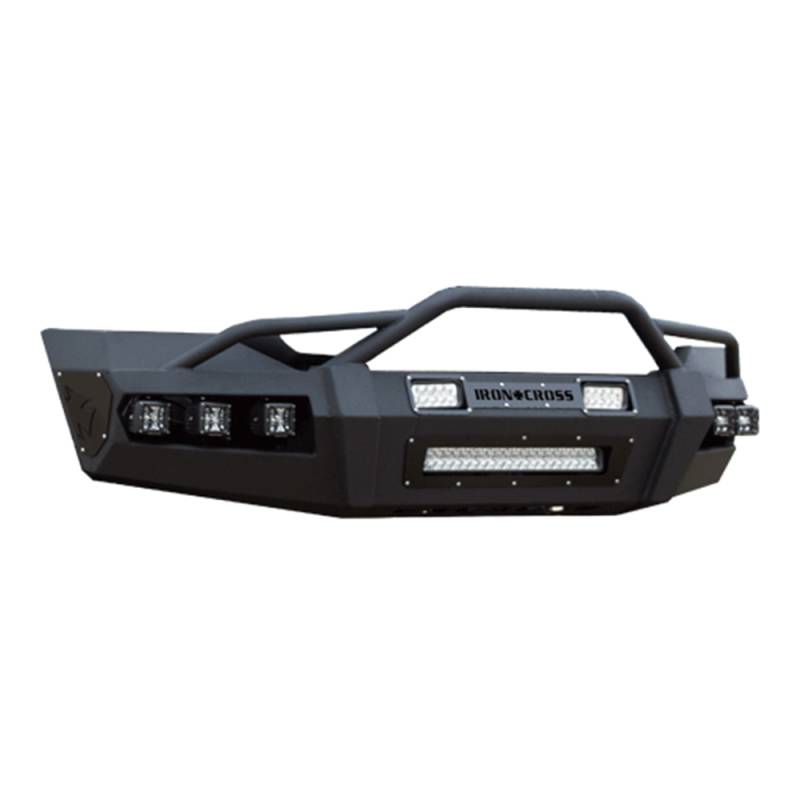 Iron Cross - Iron Cross 62-615-19 Hardline Front Bumper with Push Bar for Dodge Ram 1500 2019-2020 - Matte Black