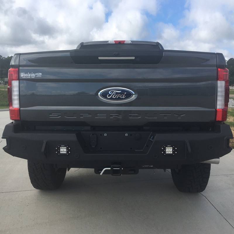 Hammerhead Bumpers - Hammerhead 600-56-0592 Flush Mount Rear Bumper with Sensor Holes Ford F250/F350 2017-2019