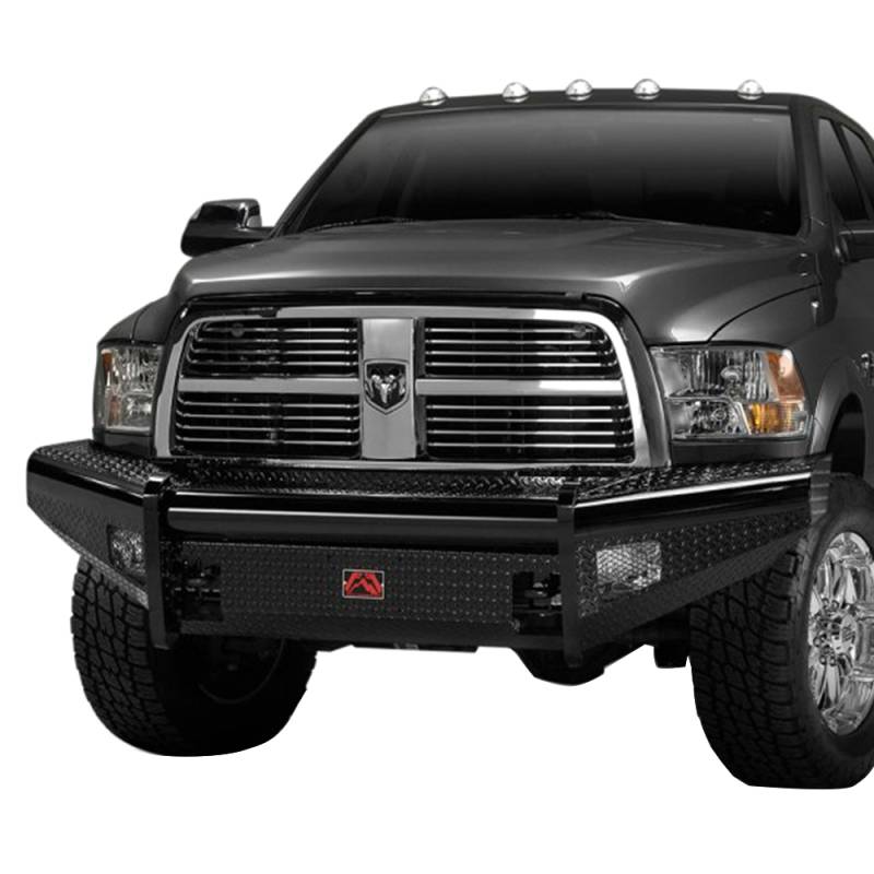 Fab Fours - Fab Fours DR10-S2961-1 Black Steel Front Bumper for Dodge Ram 2500 HD/3500 HD 2010-2018