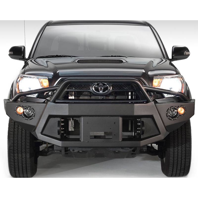 Fab Fours - Fab Fours TT12-B1652-1 Winch Front Bumper with Pre-Runner Guard for Toyota Tacoma 2012-2015