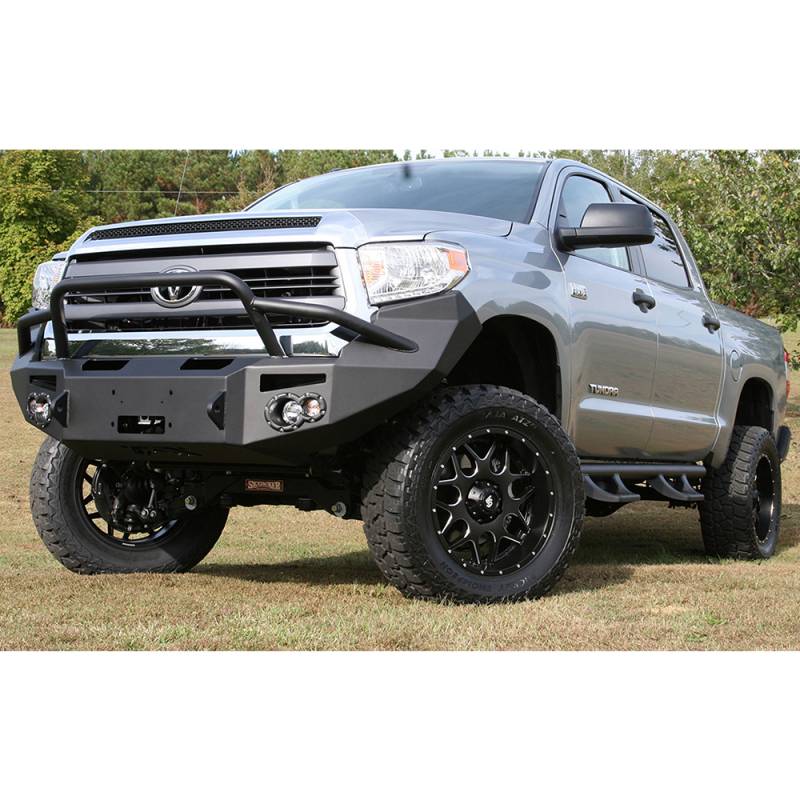 Fab Fours - Fab Fours TT14-H2852-1 Winch Front Bumper with Pre-Runner Guard for Toyota Tundra 2014-2019