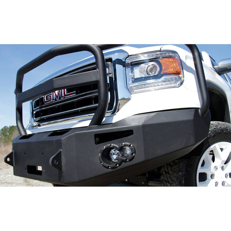 Fab Fours - Fab Fours GS14-H3150-1 Winch Front Bumper with Full Guard for GMC Sierra 1500 2014-2015
