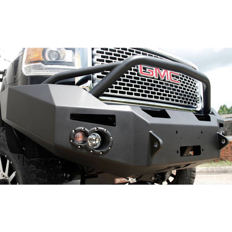 Fab Fours - Fab Fours GM14-A3152-1 Winch Front Bumper with Pre-Runner Guard for GMC Sierra 2500/3500 2015-2019