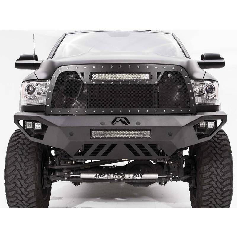 Fab Fours - Fab Fours DR10-V2951-1 Vengeance Front Bumper with Sensor Holes for Dodge Ram 2500/3500/4500/5500 2010-2018