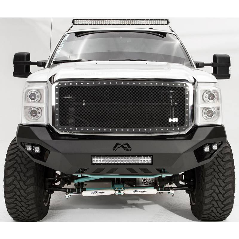 Fab Fours - Fab Fours FS11-V2551-1 Vengeance Front Bumper with Sensor Holes for Ford F250/F350 2011-2016