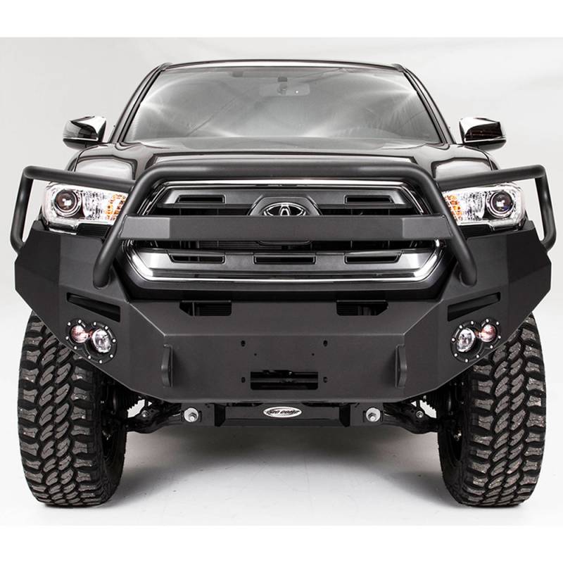 Fab Fours - Fab Fours TT16-B3650-1 Winch Front Bumper with Full Guard for Toyota Tacoma 2016-2019