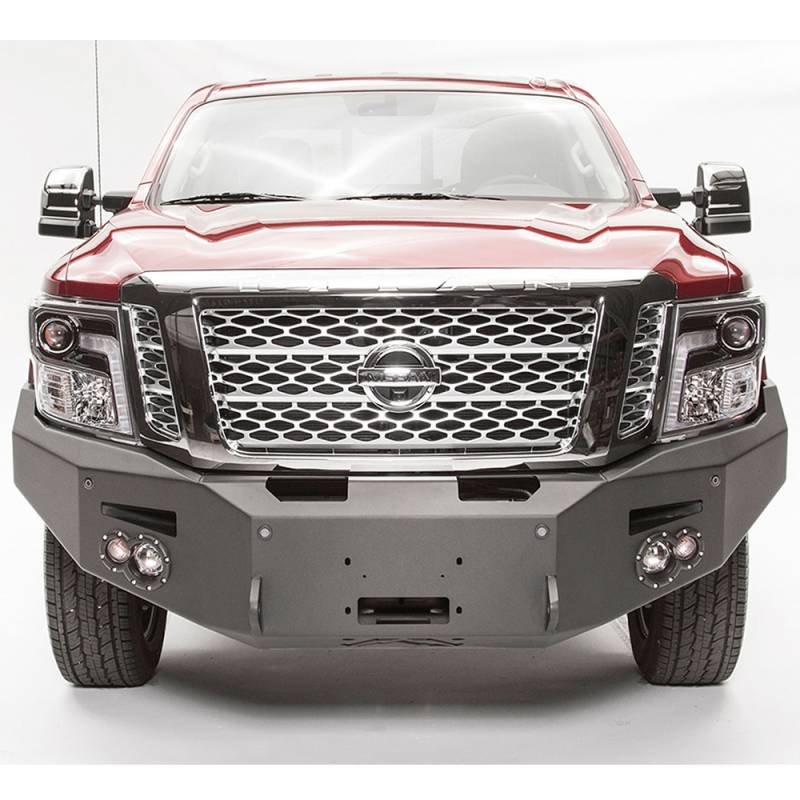 Fab Fours - Fab Fours NT16-F3751-1 Winch Front Bumper with Sensor Holes for Nissan Titan XD Only 2016-2019