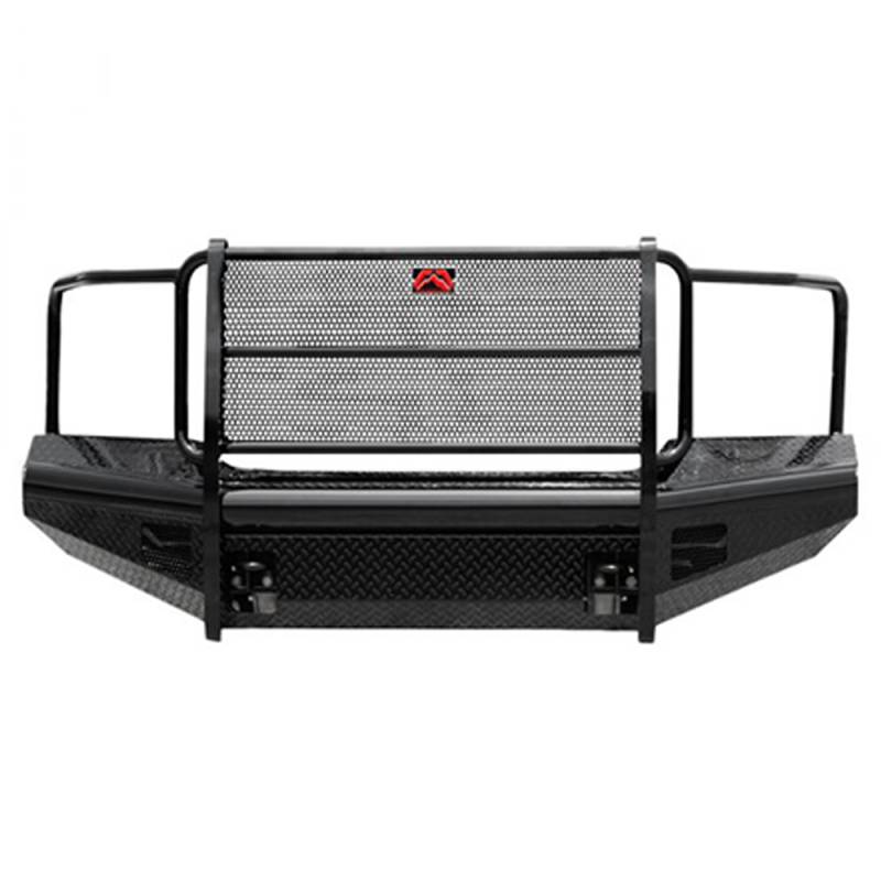 Fab Fours - Fab Fours FS17-S4162-1 Black Steel Front Bumper with Pre-Runner Guard for Ford F250/F350/F450/F550 2017-2021