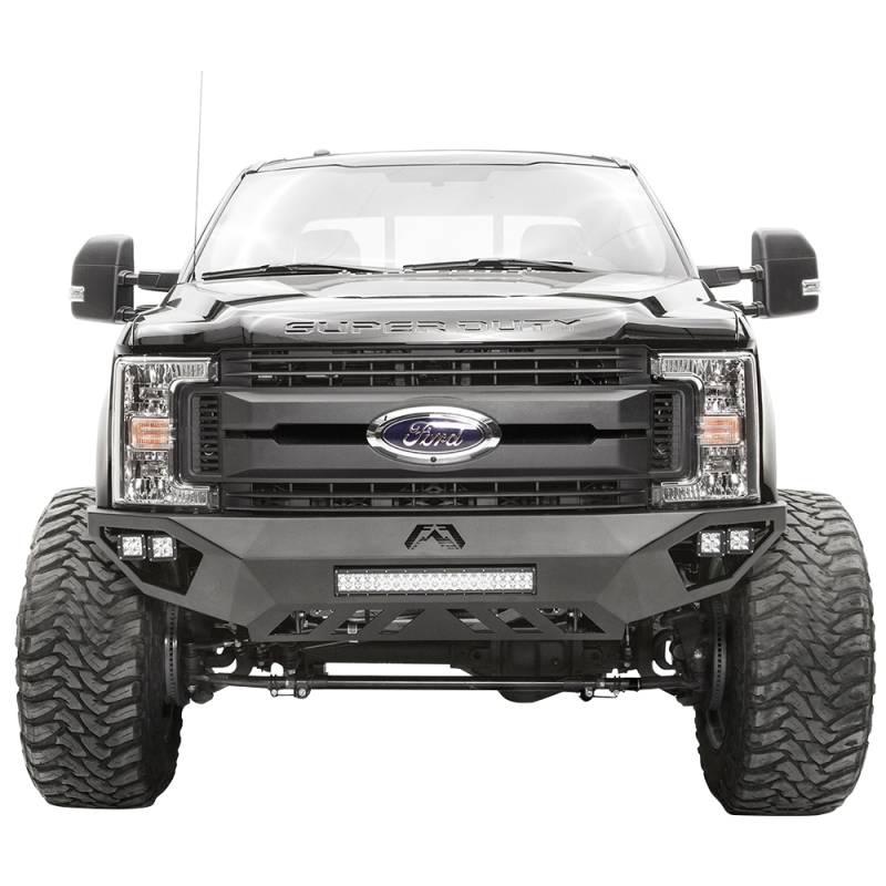 Fab Fours - Fab Fours FS17-V4151-1 Vengeance Front Bumper with Sensor Holes for Ford F250/F350 2017-2021