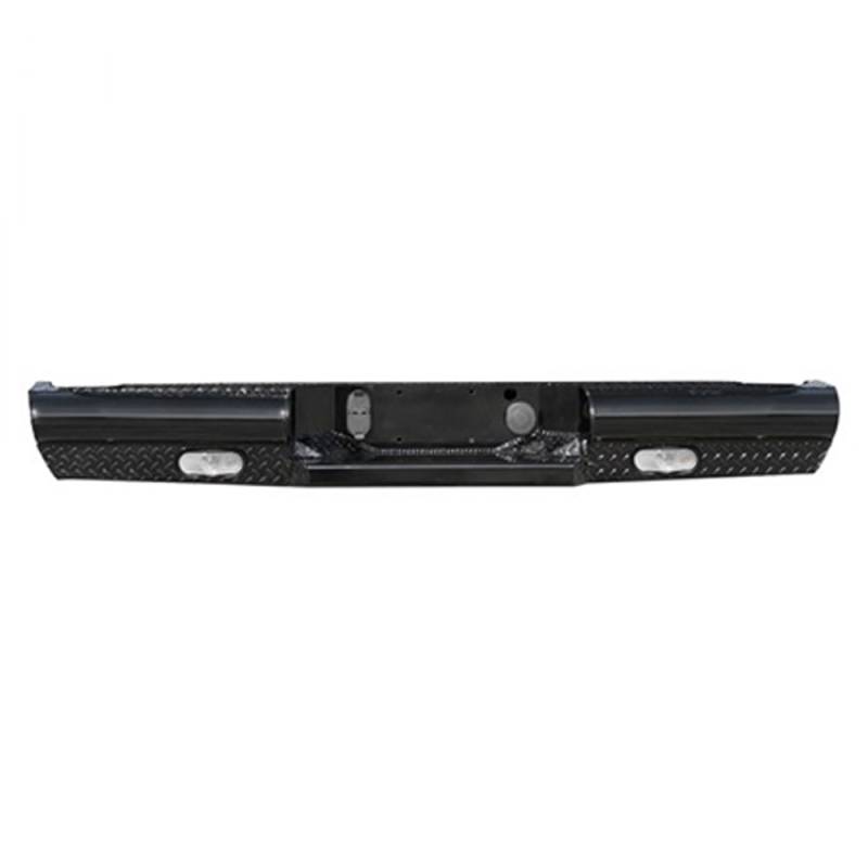 Fab Fours - Fab Fours CS14-T3150-1 Black Steel Rear Bumper for Chevy Silverado 1500 2014-2018