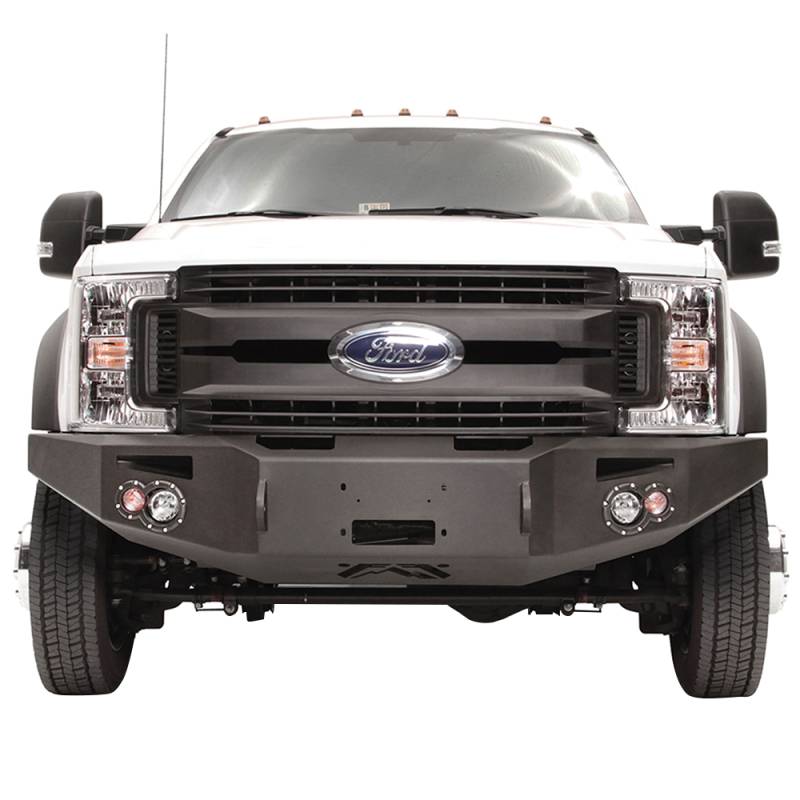 Fab Fours - Fab Fours FS17-A4251-1 Winch Front Bumper with Sensor Holes for Ford F450/F550 2017-2021