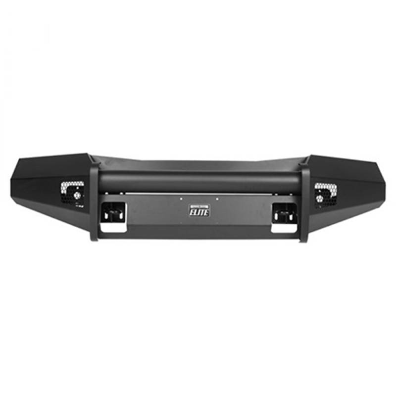 Fab Fours - Fab Fours NT16-R3761-1 Black Steel Elite Smooth Front Bumper for Nissan Titan XD Only 2016-2019
