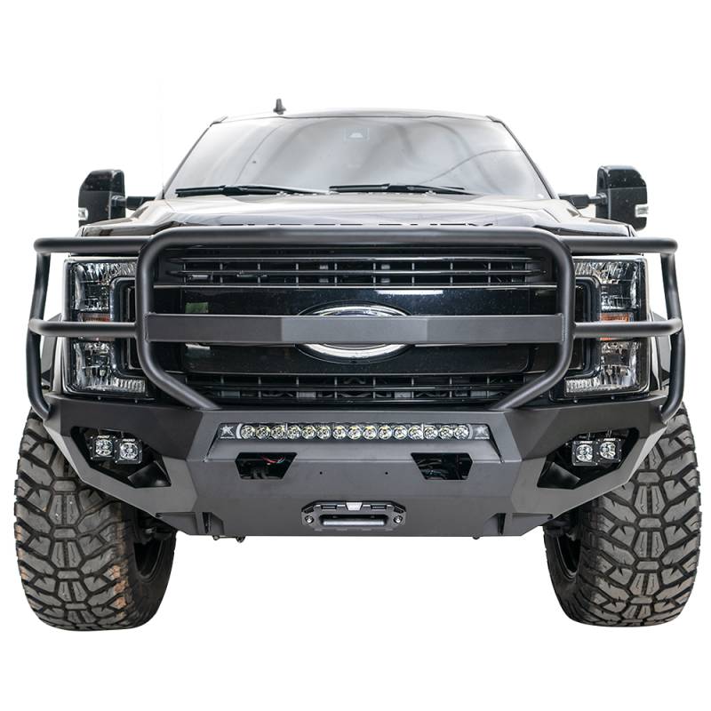 Fab Fours - Fab Fours FS17-X4150-1 Matrix Front Bumper with Full Guard for Ford F250/F350 2017-2020