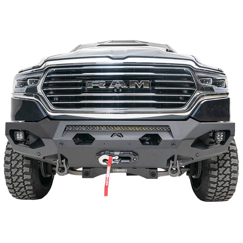 Fab Fours - Fab Fours DR19-X4251-1 Matrix Front Bumper with Sensor Holes for Dodge Ram 1500 2019-2020