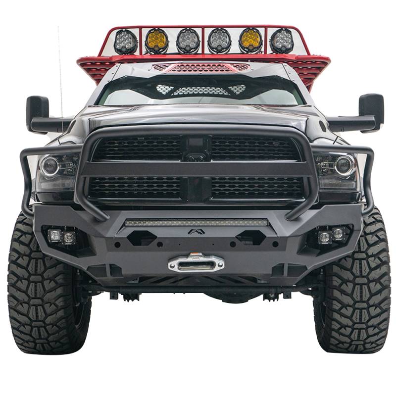 Fab Fours - Fab Fours DR10-X2950-1 Matrix Front Bumper with Full Guard and Sensor Holes for Dodge Ram 2500/3500/4500/5500 2010-2018