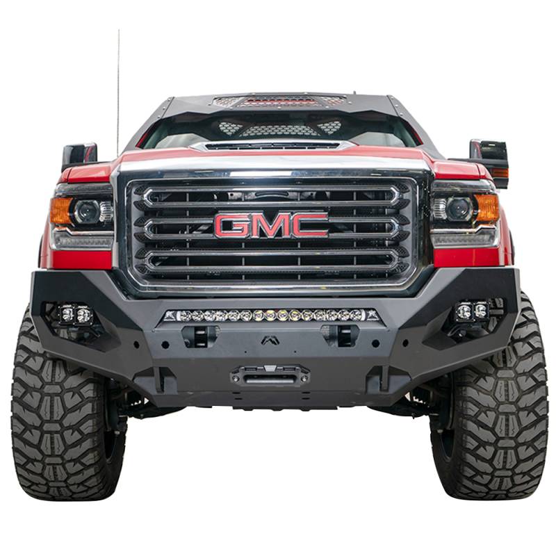 Fab Fours - Fab Fours GM15-X2851-1 Matrix Front Bumper with Sensor Holes for GMC Sierra 2500/3500 2015-2019