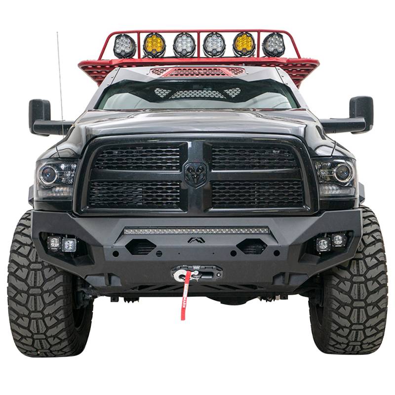 Fab Fours - Fab Fours DR19-X4451-1 Matrix Front Bumper with Sensor Holes for Dodge Ram 2500/3500 2019-2021