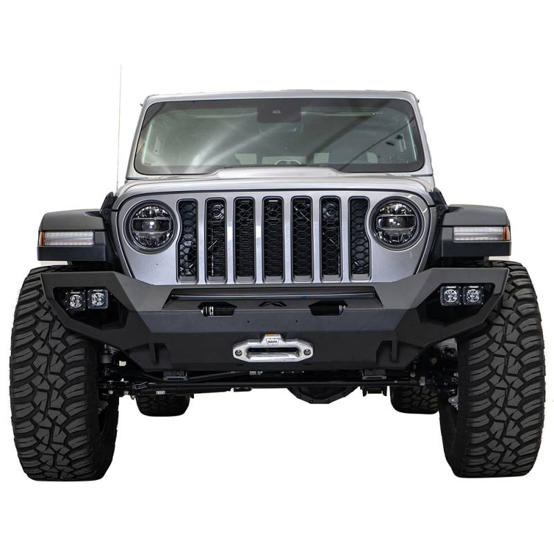 Fab Fours - Fab Fours JL18-X4651-1 Matrix Front Bumper for Jeep Gladiator JT 2018-2019
