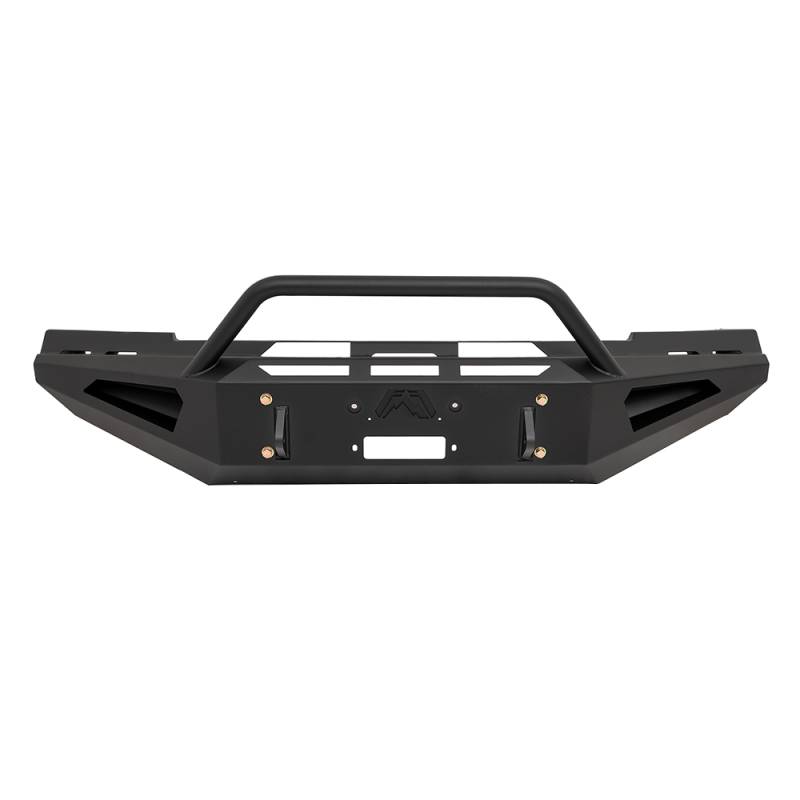 Fab Fours - Fab Fours CH15-RS3062-1 Red Steel Front Bumper with Pre-Runner Guard for Chevy Silverado 2500 HD/3500 HD 2015-2019