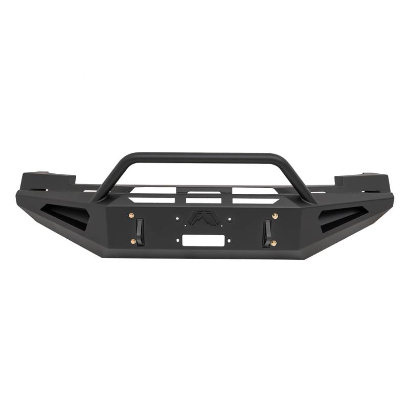 Fab Fours - Fab Fours CS07-RS2062-1 Red Steel Front Bumper with Pre-Runner Guard for Chevy Silverado 2500 HD/3500 HD 2015-2019