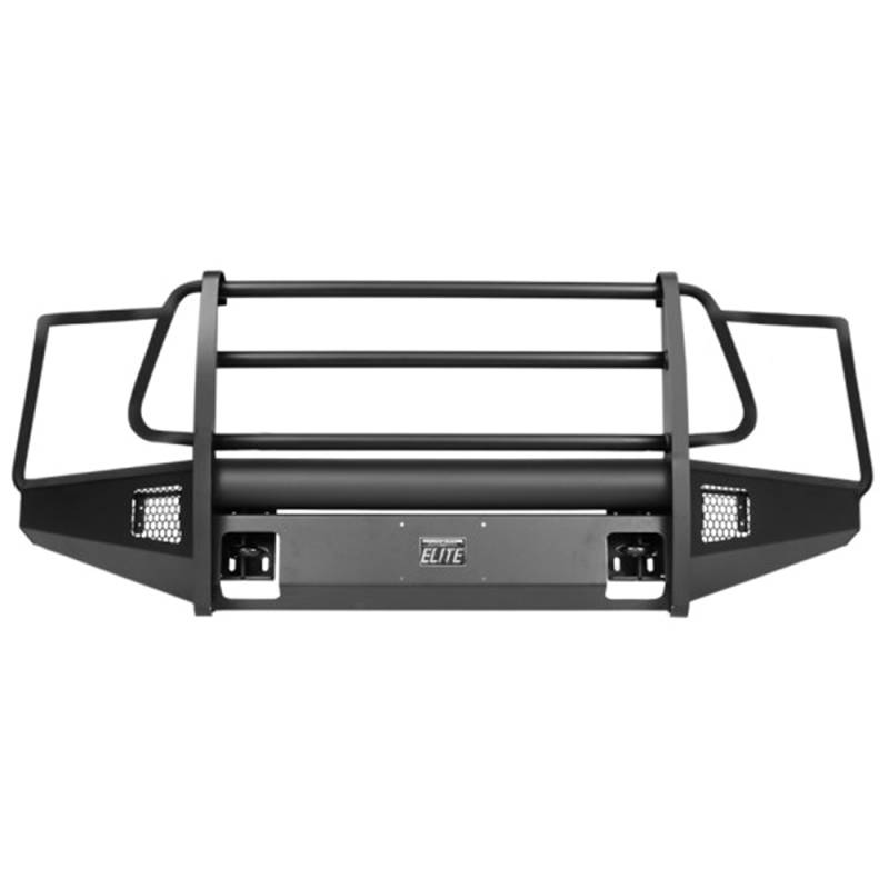 Fab Fours - Fab Fours TT07-R1860-1 Black Steel Elite Smooth Front Bumper with Full Guard for Toyota Tundra 2007-2013