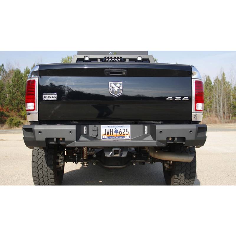 Fab Fours - Fab Fours DR09-W2952-1 Premium Rear Bumper with Sensor Holes for Dodge Ram 2500/3500 2009-2018