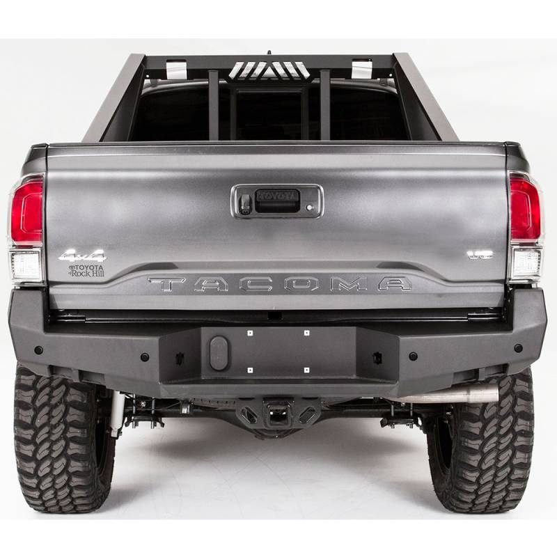 Fab Fours - Fab Fours TT16-W3651-1 Premium Rear Bumper with Sensor Holes for Toyota Tacoma 2016-2020