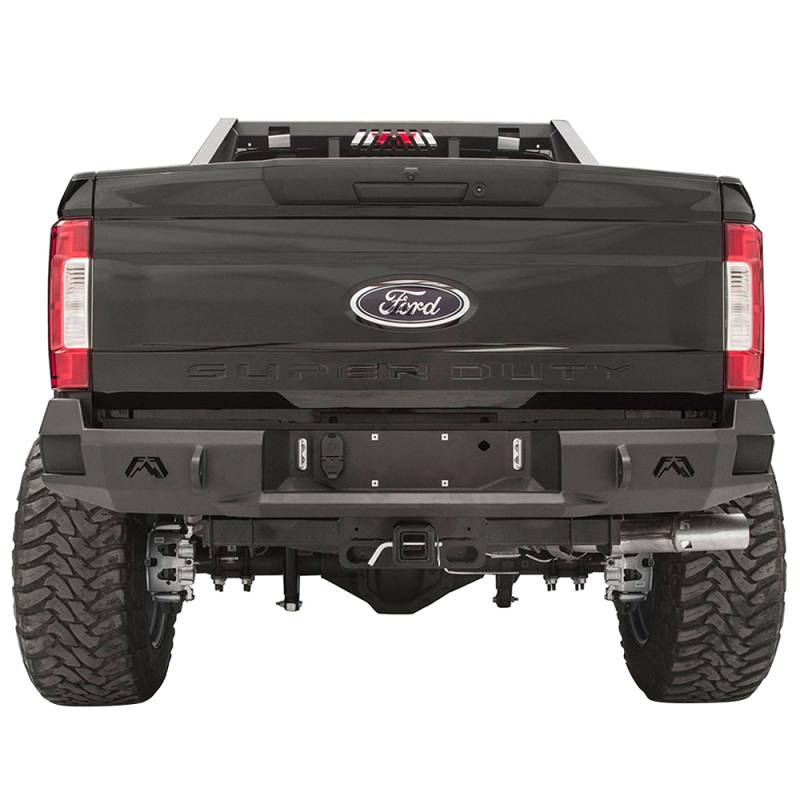 Fab Fours - Fab Fours FS17-W4150-1 Premium Rear Bumper for Ford Super Duty 2017-2021