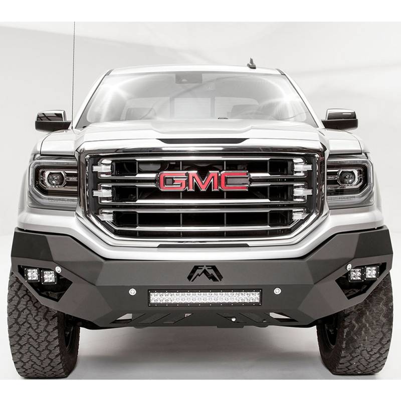 Fab Fours - Fab Fours GS16-D3951-1 Vengeance Front Bumper with Sensor Holes for GMC Sierra 1500 2016-2018