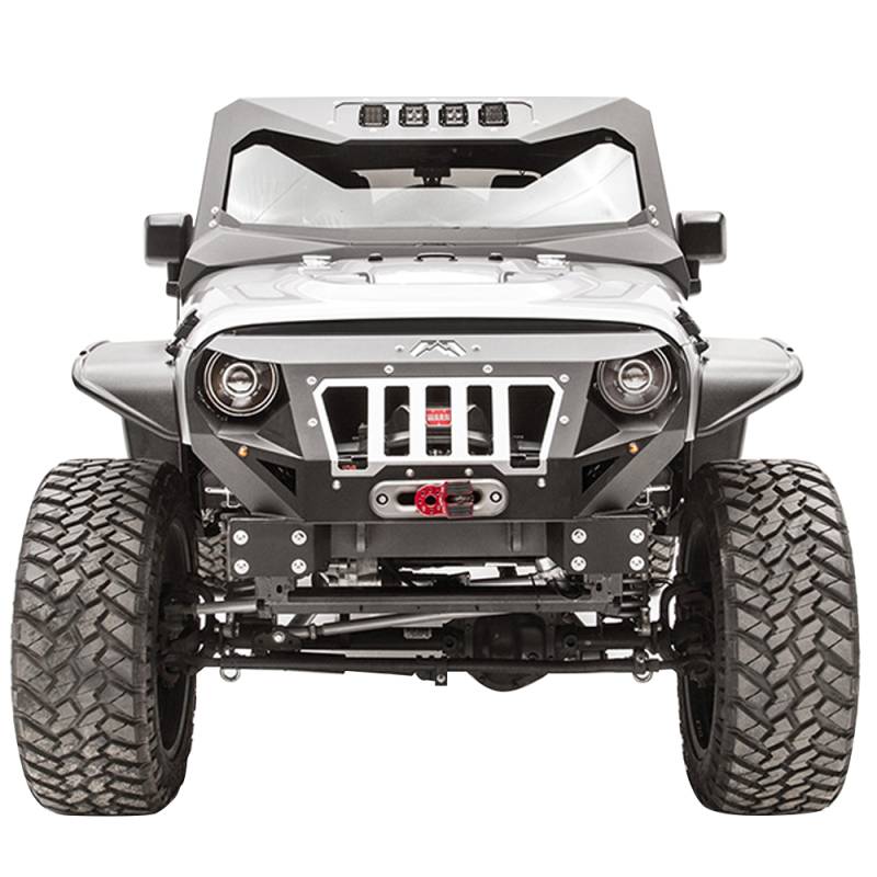 Fab Fours - Fab Fours GR1000-1 Grumper Front Bumper for Jeep Wrangler JK 2007-2018