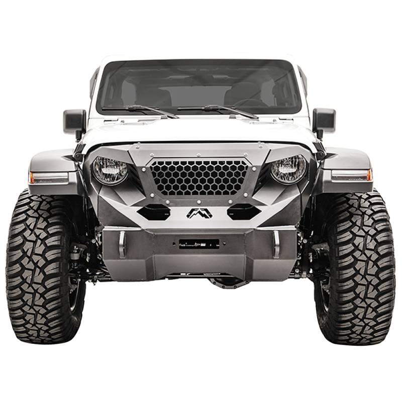 Fab Fours - Fab Fours GR4650-1 Grumper Front Bumper for Jeep Wrangler JL 2018-2020
