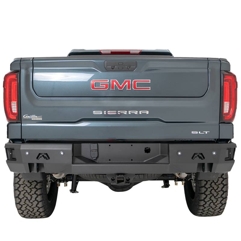 Fab Fours - Fab Fours CS19-W4051-1 Premium Rear Bumper with Blind Spot Monitor Mount and Sensor Holes for Chevy Silverado 1500 2019