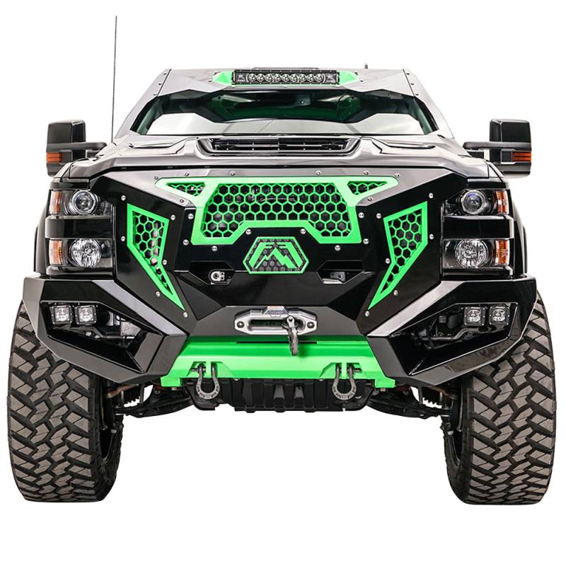 Fab Fours - Fab Fours GR3000-1 Grumper Front Bumper for Chevy Silverado 2500/3500 2015-2019