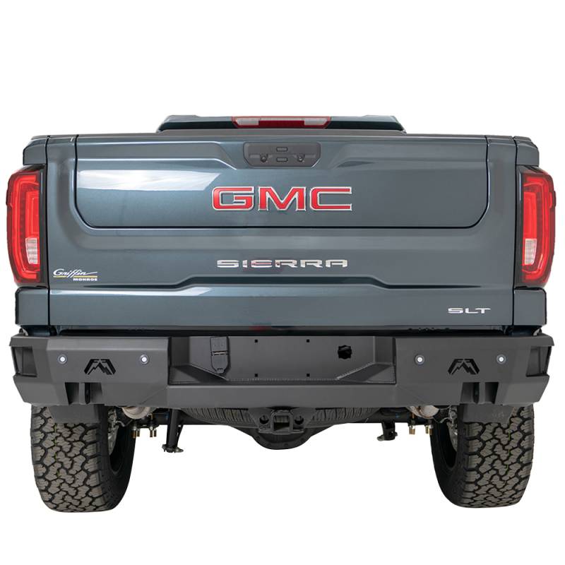 Fab Fours - Fab Fours CS19-W4050-1 Premium Rear Bumper with Sensor Holes for GMC Sierra 1500 2019