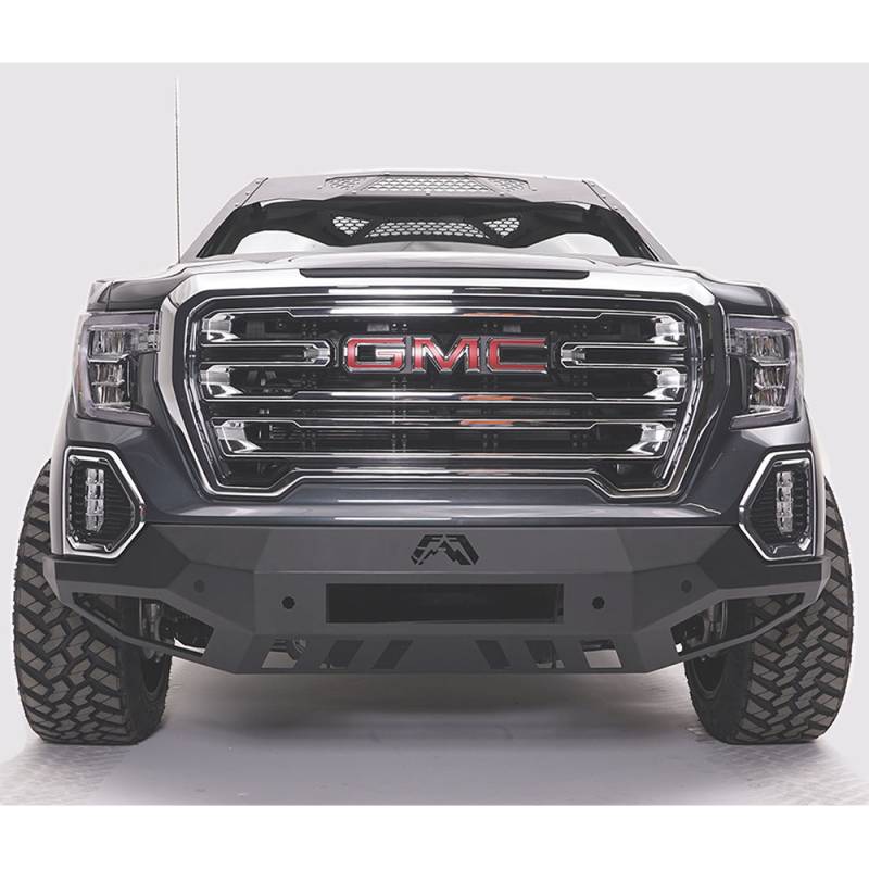 Fab Fours - Fab Fours GS19-D6051-1 Vengeance Front Bumper with Sensor Holes for GMC Sierra 1500 2019-2020