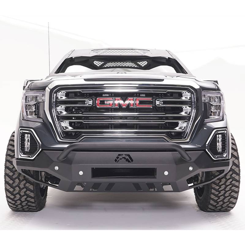 Fab Fours - Fab Fours GS19-D6052-1 Vengeance Front Bumper with Pre-Runner Guard and Sensor Holes for GMC Sierra 1500 2019-2020