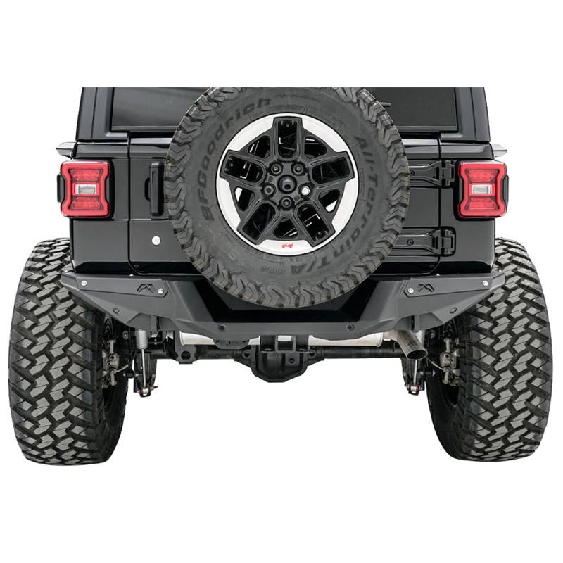 Fab Fours - Fab Fours JL18-Y1851-1 Rear Bumper with Sensor Holes for Jeep JL 2018-2020