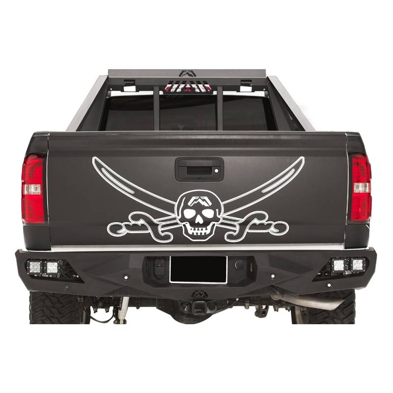 Fab Fours - Fab Fours CS14-E3151-1 Vengeance Rear Bumper with Sensor Holes for Chevy Silverado 1500 2014-2018